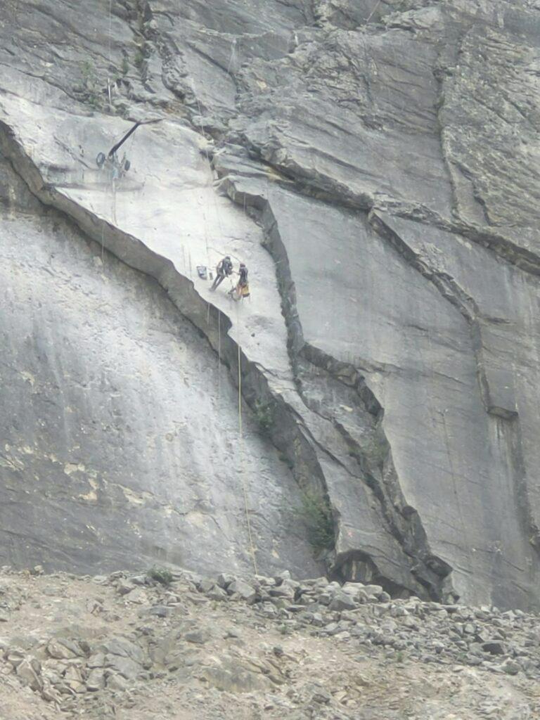 Travaux à la carrière du Salève